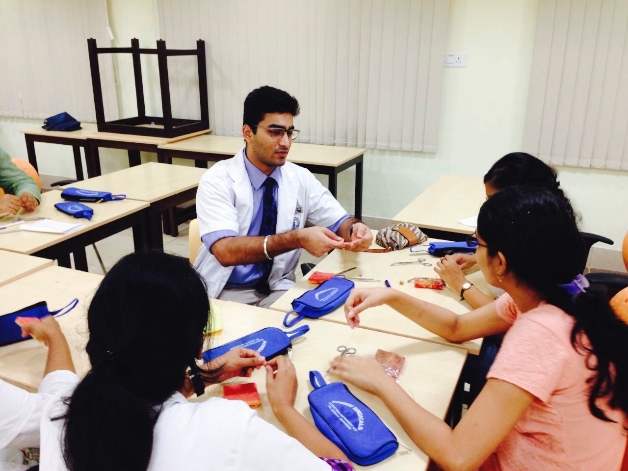 Cutting Edge committee member DJ teaches suturing using our cost-effective, gelatin based suturing models